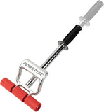 Powertec  71033 Heavy Duty 27-Inch Extendable Roller | Die-Cast Second Handle for More Leverage, Silver/red