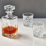 Marquis By Waterford Markham Decanter Set and Double Old Fashion Set, Clear, 3.5 x 3.5 x 7", 40026495
