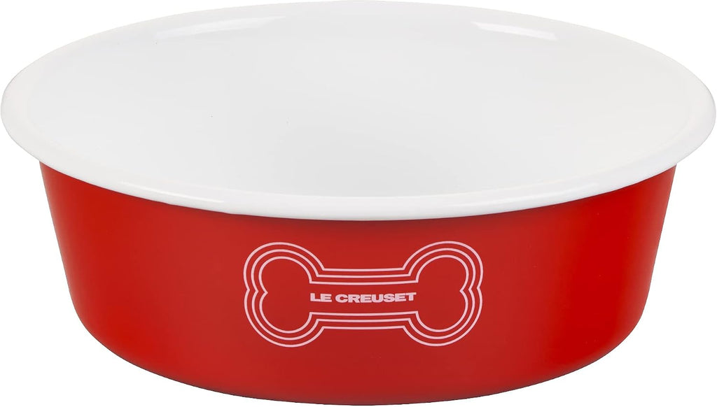 Le Creuset Enamel on Steel Large Dog Bowl, 6 Cups, Red
