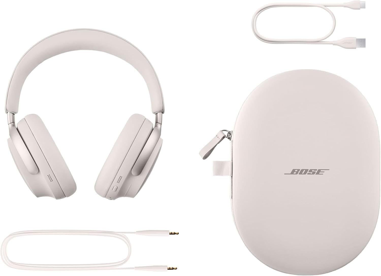 Bose QuietComfort Ultra Wireless Noise Cancelling Headphones With Spatial Audio White Smoke