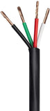 Monoprice - 113726 Nimbus Series 16 Gauge AWG 4 Conductor CMP-Rated Speaker Wire/Cable - 100ft UL Plenum Rated, 100% Pure Bare Copper with Color Coded Conductors Black