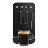 Smeg BCC02FBMUK,50’S Retro Style Bean To Cup Coffee Machine With Milk Frother, 8 Beverage Settings, Multiple Grind Functions, Adjustable Water Hardness, Full Black