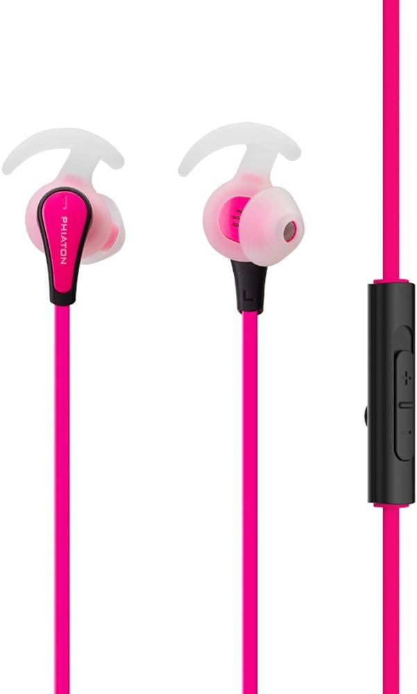 C230S Phiaton Sports Active Fit Ear Wings Earphone with mic/volume control, Pink Main image