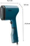 Tefal Pure POP DT2020 - Garment Steamer, Steam/Purify Garments, 20 g/min Continuous Steam, Lint Remover, Reversible Pad System, Ultra-Compact, Travel-Friendly, Fast Heat-Up, Alpes Blue