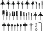 BOSCH RBS030MBS 30Piece CarbideTipped Wood Router Bit Assorted Set