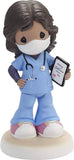 Precious Moments Hero Mask Figurine, Girl Healthcare Worker