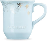 Le Creuset Frill Mug with Gold Decal, 330ml, Light Coastal Blue