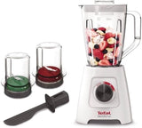 Tefal Blendforce BL4291 - Blender with Grinder, Chopper and Spatula, 600W, 2L Jar Capacity, Powelix Blades, Plastic Jar, 2 speeds + pulse programs, White