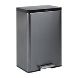 Rubbermaid 2112520 Stainless Steel Metal Step-On 12G Trash Can for Home and Kitchen, Charcoal