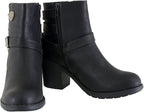 Milwaukee Leather MBL9405 Women's Short Black Boots Size 6