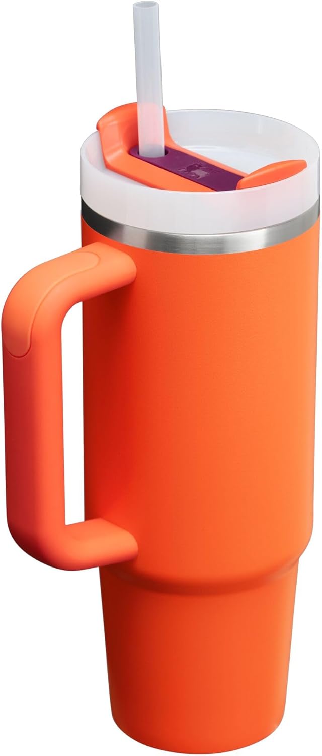 Stanley Quencher H2.0 FlowState Stainless Steel Vacuum Insulated Tumbler With Lid And Straw Tigerlily Plum 30oz Secondary image