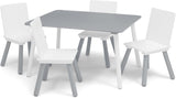 Delta Children Kids Table And 4 Chair Set GreyWhite