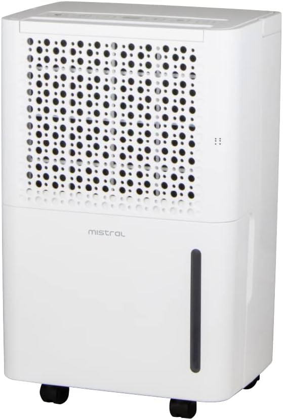 Mistral MDH1022 - Dehumidifier with Ionizer and UV, 10L deposit capacity, up to 10L/day, 100m3/h airflow, 42dB, white colour Main image
