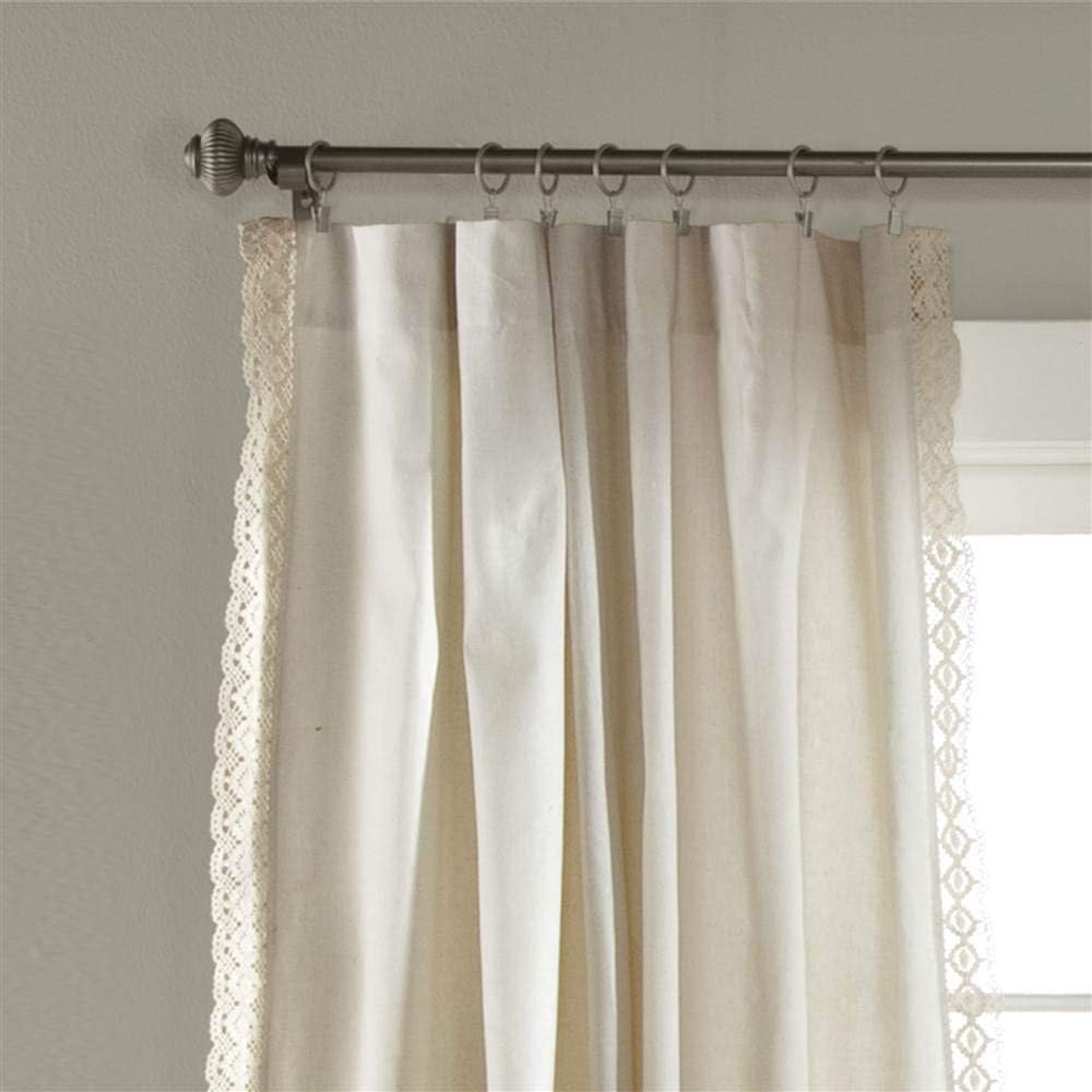 Rosalie Window Curtain Panels Ivory 54x120 Set Secondary image