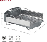 KitchenAid KNS896BXGRA Full Size Dish Rack, Light Grey