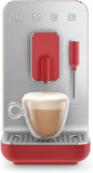 Smeg BCC02RDMUK Automatic Coffee Machine with Steam Wand, Red