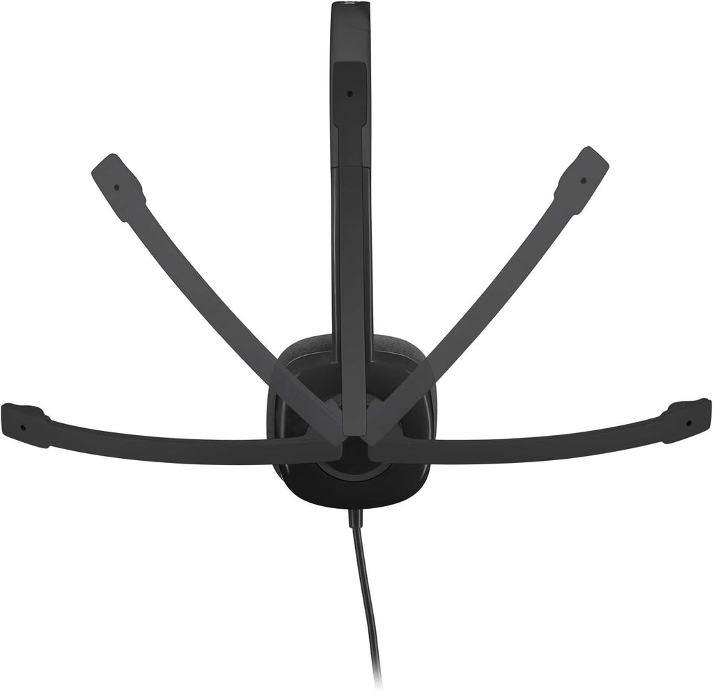 Logitech 981000587 H151 Lightweight 3.5mm Stereo Headset  NoiseCancelling Boom Microphone Black