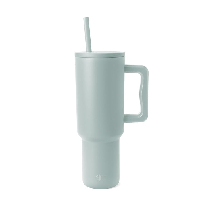 Simple Modern 40 oz Tumbler with Handle and Straw Lid | Insulated Cup Reusable Stainless Steel Water Bottle Travel Mug Cupholder Friendly | Gifts for Women...