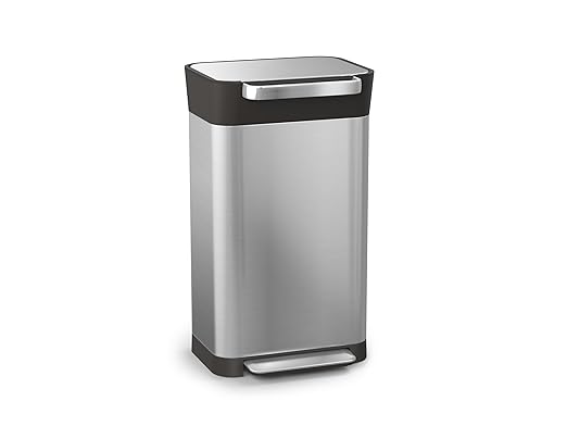 Joseph Joseph 30030 Titan Trash Compactor, 33.8 x 39 x 68.5cm, Stainless-Steel