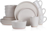 Stone Lain Jules Modern Stoneware 16Piece Round Dinnerware Set For 4 White
