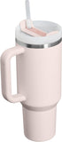 Stanley Quencher H2.0 FlowState Stainless Steel Vacuum Insulated Tumbler With Lid And Straw Rose Quartz 40oz