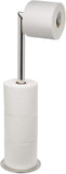 Joseph Joseph 70594 EasyStore Luxe 2-in-1 Stainless-steel Toilet Roll Stand