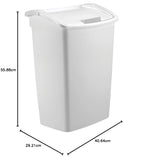 Rubbermaid 11.25 Gallon White DualAction Swing Lid Trash Can