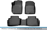 MAXLINER Custom Fit Floor Mats 2 Row Liner Set Black Compatible with 2018-2022 Hyundai Kona (No Electric Models)