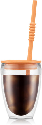 Bodum Pavina to Gg 2 pcs 0,3l Double Wall Tumbler with lid Straw K11849 447SA 447