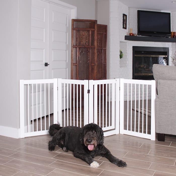 Primetime Petz 360 Configurable Freestanding Dog Gate With Door For Home Size 30 White Secondary image