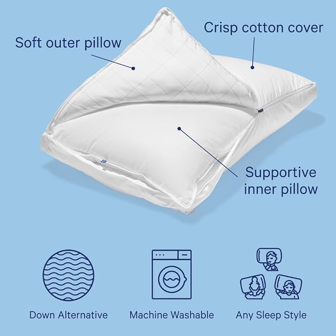 Casper Sleep Pillow for Sleeping, White, Standard, 951-000171-001