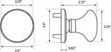 Nostalgic Warehouse 702208 Classic Rosette With White Porcelain Door Knob Passage 2.375in Polished Brass