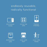 Stasher 100% Silicone Reusable Food Bag, Stand-Up MINI, Clear