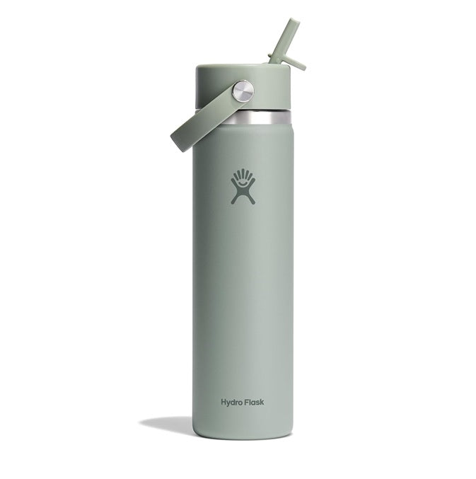 Hydro Flask 24 Oz Wide Flex Straw Cap Bottle - Insulated Stainless Steel - Wide Straw Lid, Non Spill, Leakproof in Tonal Agave