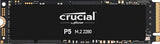 Crucial CT500P5SSD8 P5 3D NAND NVMe/PCIe M.2 Internal SSD, 500GB