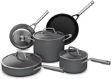 Ninja ZEROSTICK Premium Cookware 24cm/28cm/30cm Frying Pan, Anti Scratch, Long Lasting, Non-Stick Hard Anodised Aluminium, Induction Compatible, Oven Safe to 260°C, Cast Stainless Steel Handle, Grey