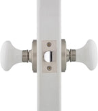 Nostalgic Warehouse Classic Rosette White Porcelain Round Door Knob