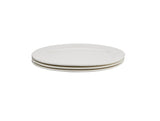 Moderne Porcelain 14" x 10" Oval Platter, White, 3 Piece Set