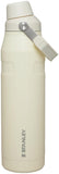 Stanley IceFlow Fast Flow Water Bottle 36 OZ | Angled Spout Lid | Lightweight & Leakproof for Travel & Gym | Insulated Stainless Steel | BPA-Free | Cream Glimmer