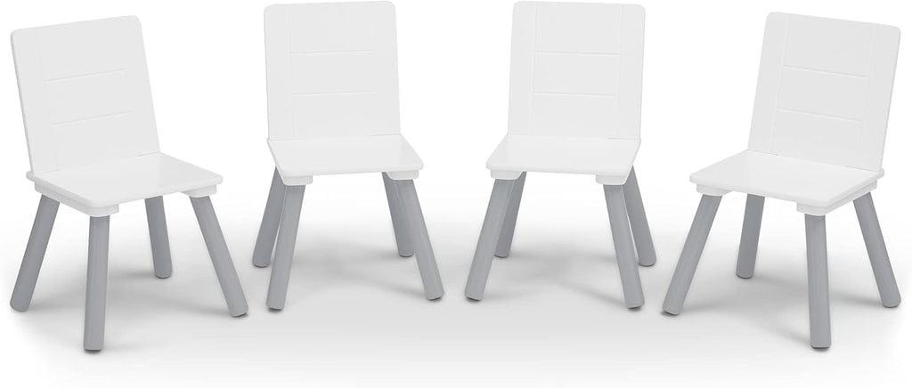 Delta Children Kids Table And 4 Chair Set GreyWhite