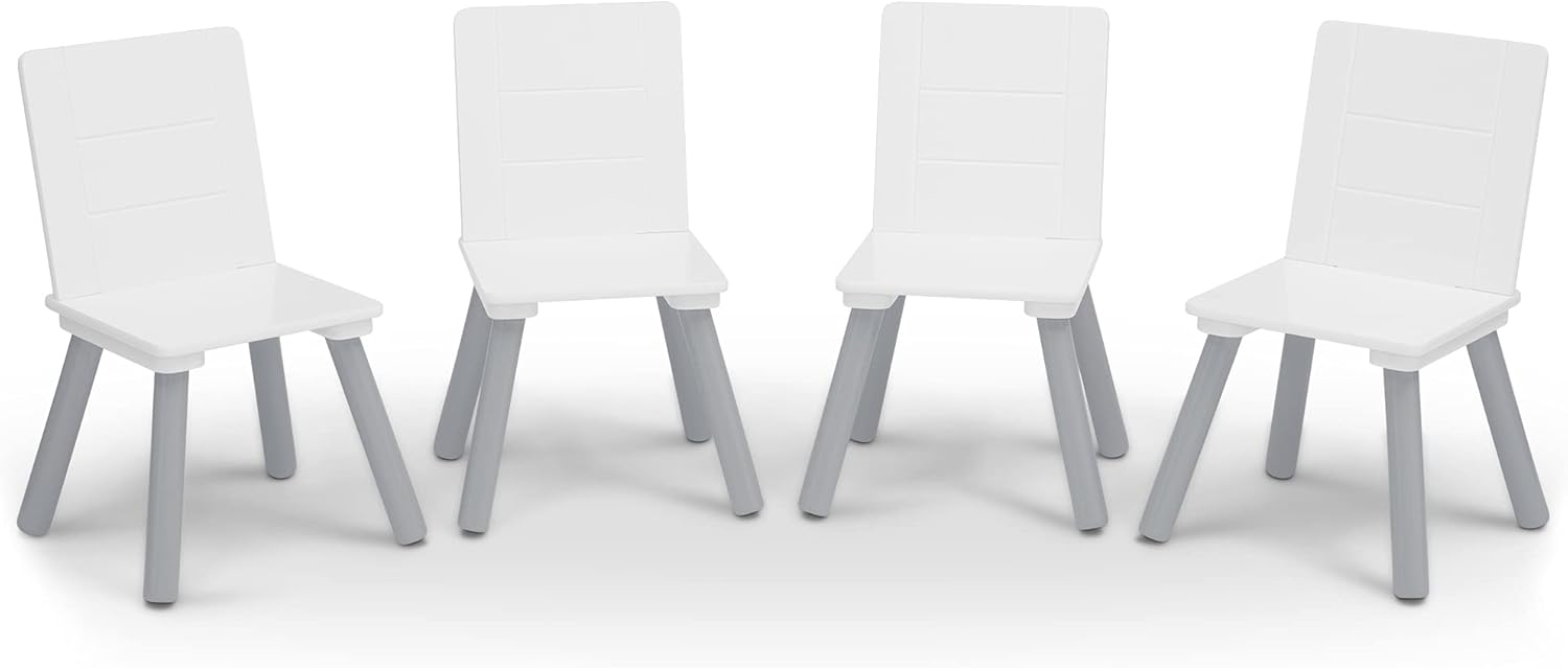 Delta Children Kids Table And 4 Chair Set GreyWhite