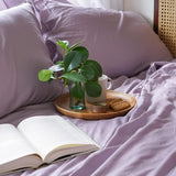 Weavve Home Lyocell Duvet Cover, King Size, Lilac Mauve