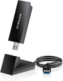 ETGEAR Nighthawk WiFi 6E USB 3.0 Adapter (A8000), Tri-Band Wireless Gigabit Speed, New 6GHz Band
