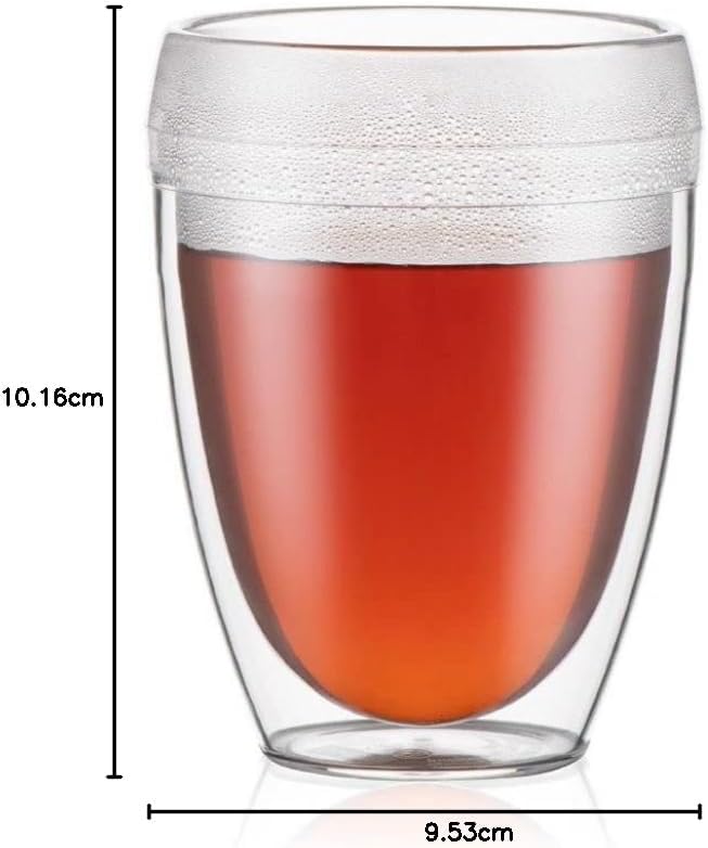 Bodum 11849-10SA-12 Pavina Outdoor Shatterproof Double Wall Tumbler 6-Pack, 12 Ounce, Clear
