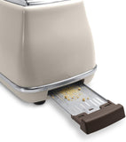 DeLonghi Icona Vintage CTOV2003.BG 2Slice Toaster With Lid Beige