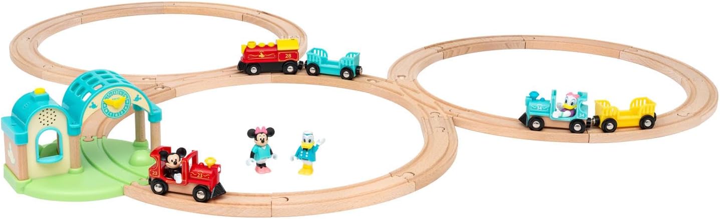 BRIO 32292 Disney Mickeys Deluxe Wooden Railway Set Main image