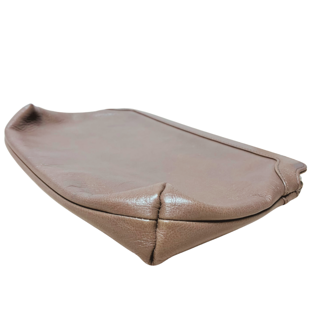 Pierre Balmain Vintage Brown Leather Clutch