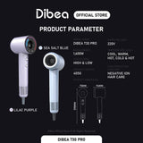 Dibea T30 Pro High Speed Hair Dryer Lilac Purple