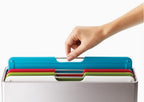 Joseph Joseph Folio Plastic Cutting Board Set with Storage Case Silver S 60187