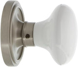 Nostalgic Warehouse Classic Rosette White Porcelain Round Door Knob